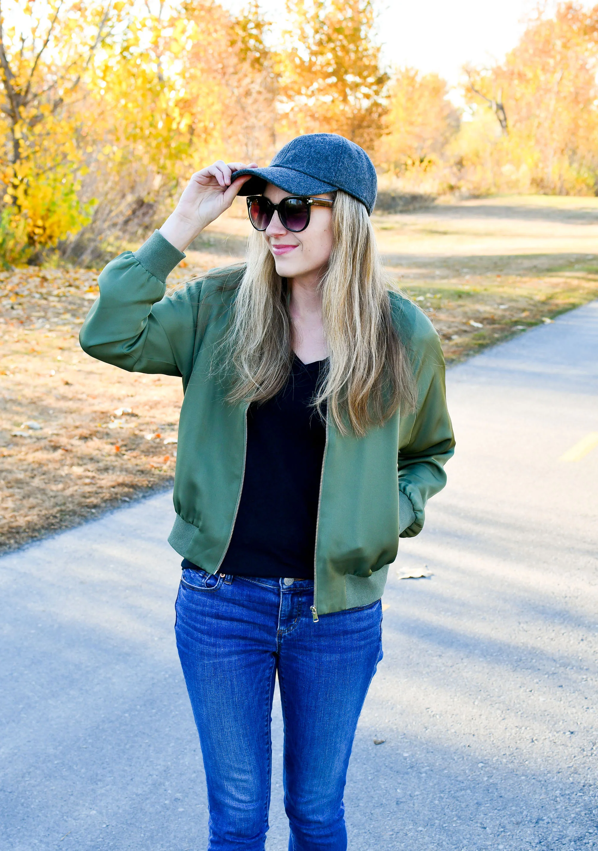 Sporty silk bomber jacket